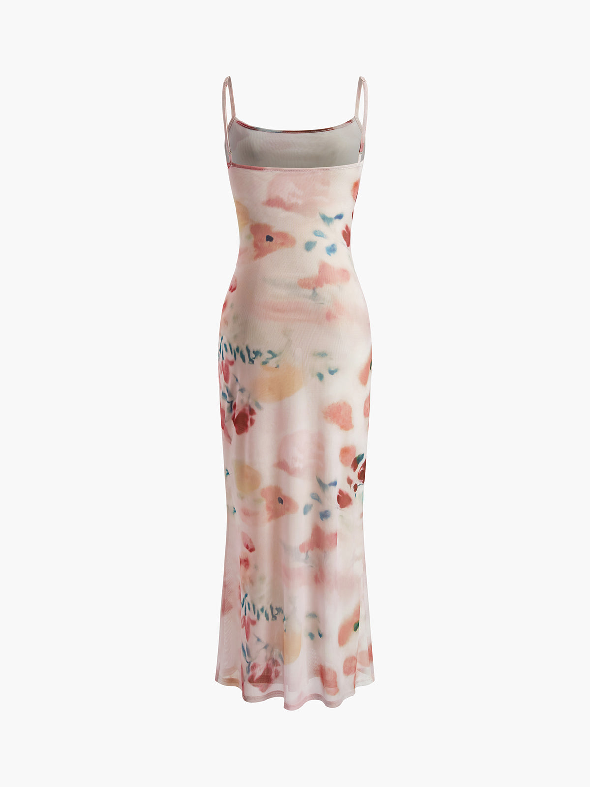 Schlankes, sexy langes Kleid mit Blumendruck