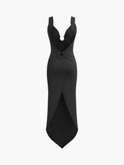 Rückenfreies Stretchkleid im Slim Fit