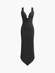 Rückenfreies Stretchkleid im Slim Fit