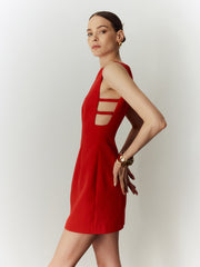Ärmelloses Kleid mit Cut-Outs