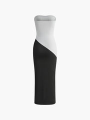 Schmales Schlauchkleid mit Farbblockdesign