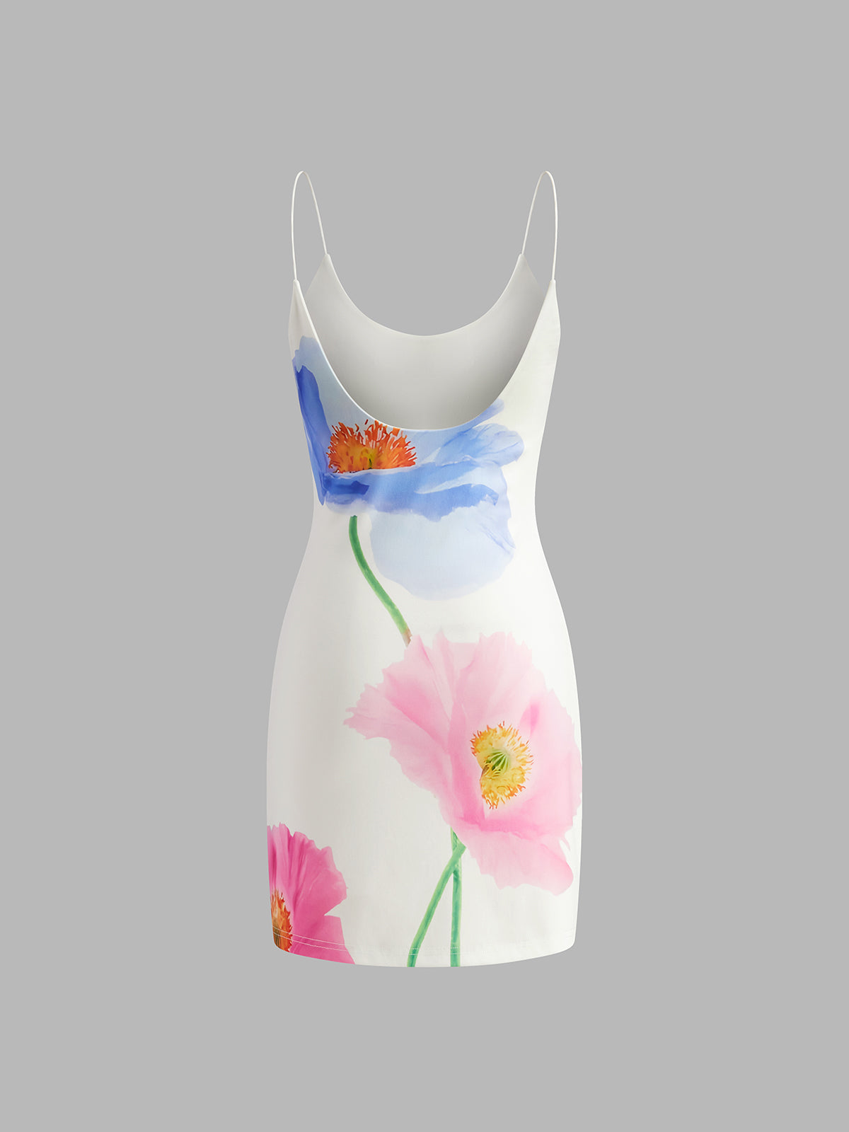 Rückenfreies, kurzes Kleid mit Blumenmuster