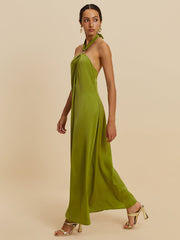Rückenfreies Neckholder-Langes Kleid