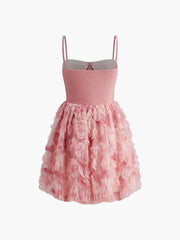 Sexy ärmelloses Kleid mit Blumenmuster