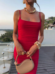 Schmales, rückenfreies Camisole-Kleid