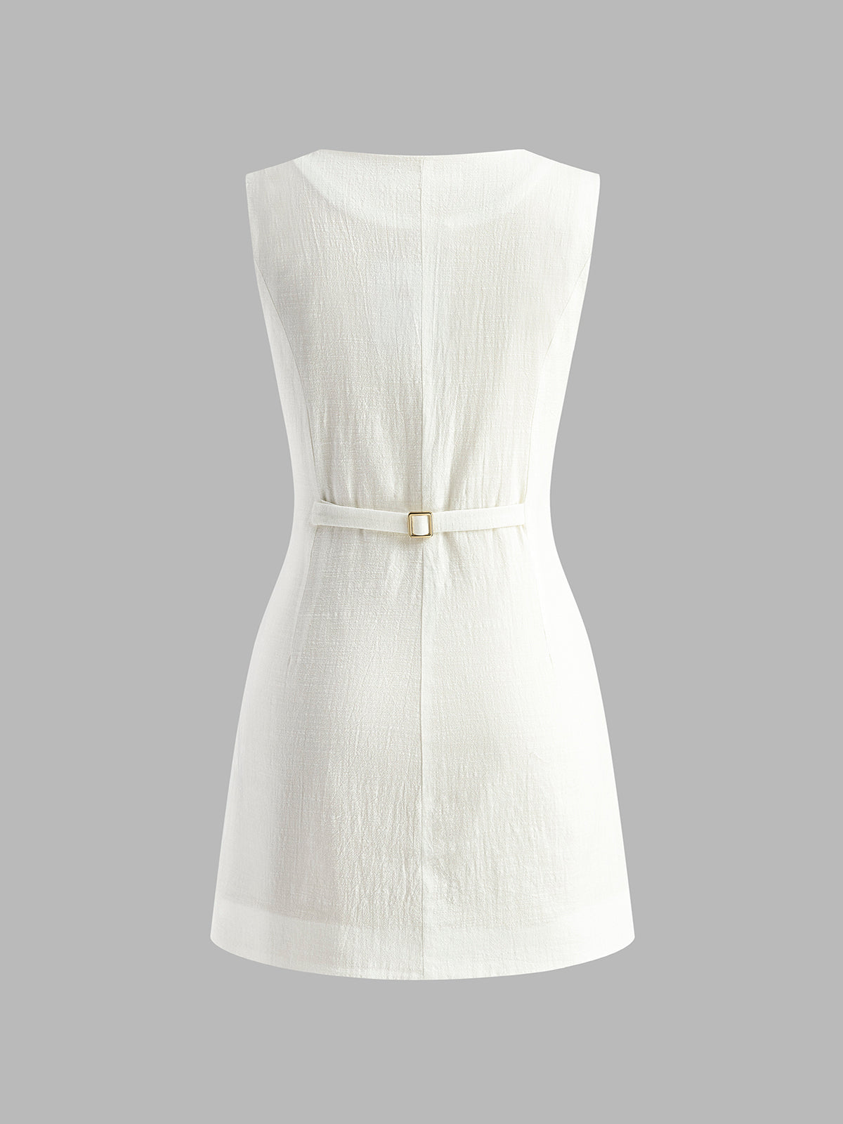 Kurzes Baumwollkleid mit Knopfleiste vorne