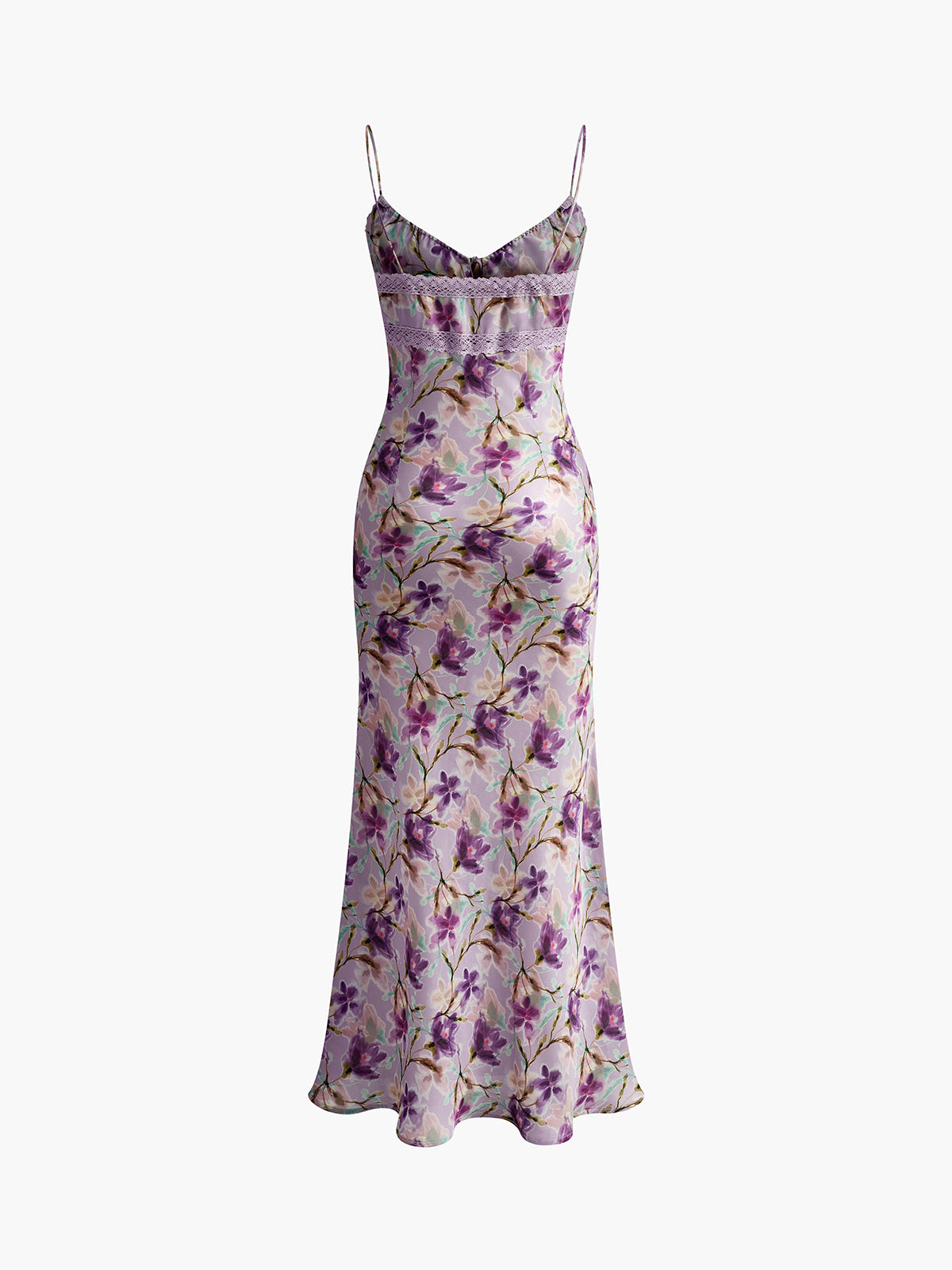 Camisole-Kleid mit Blumenmuster und Bindeband vorn