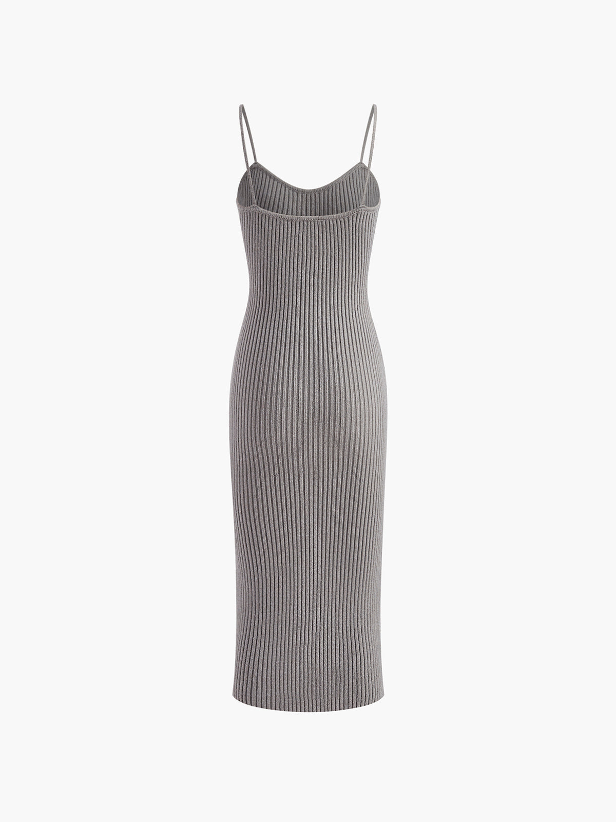 Geripptes Shrug-Strickkleid mit Herzausschnitt