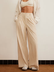 Corduroy High-Waist Wide Leg Pants