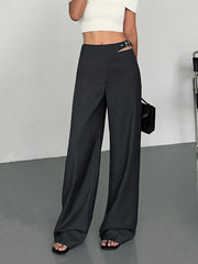 Buckle Belted Cutout Pants