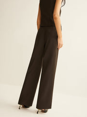 High-Waist Straight Pants