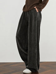 Velvet Wide-Leg Pants