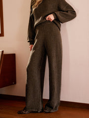 Elastic Waist Sweater Pants