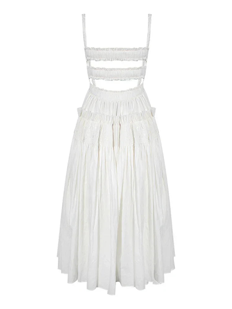 Langes gesmoktes Kleid