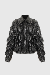 Balta Ruch Drawstring Leather Jacket