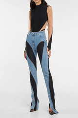 Brooklyn Mesh Paneled Skinny Jeans