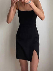 Trendiges, schulterfreies, geripptes Strickoberteil mit Schlitz