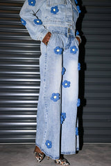 Cachet Flower Wide Jeans