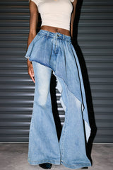 Caden Ruffle Deconstruct Jeans