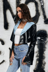 Calloway Denim Leather Short Jacket