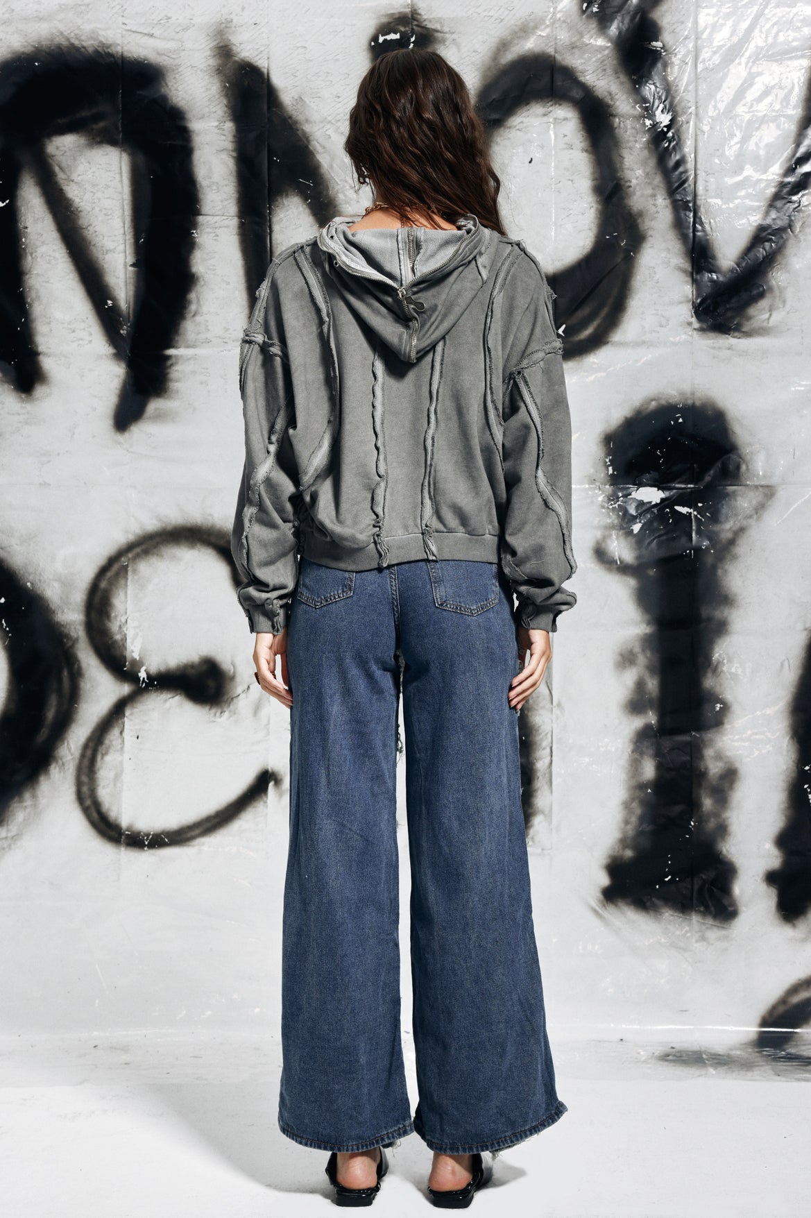 Campbell – Zerrissene Jeans mit Fransen in Blau