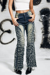 Chiara Hayley Fringe Ruch Jeans