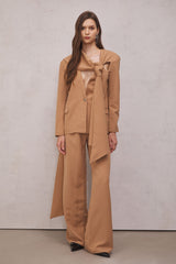 Claire Cutout Blazer Set In Brown