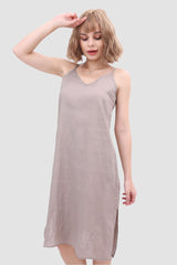 Daisy Leinen-Slip-Kleid