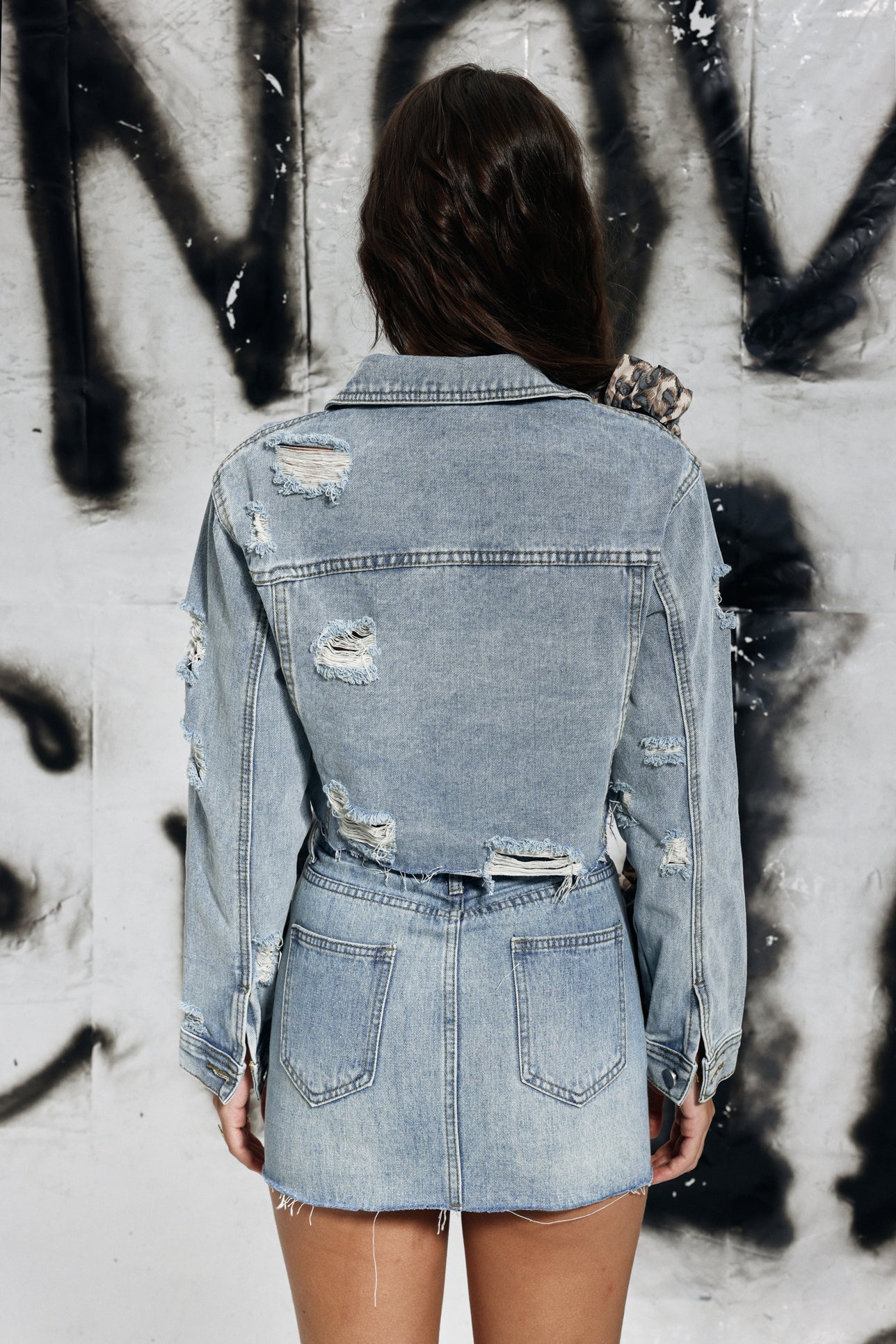 Darcy Flower Fringe Denim Jacket