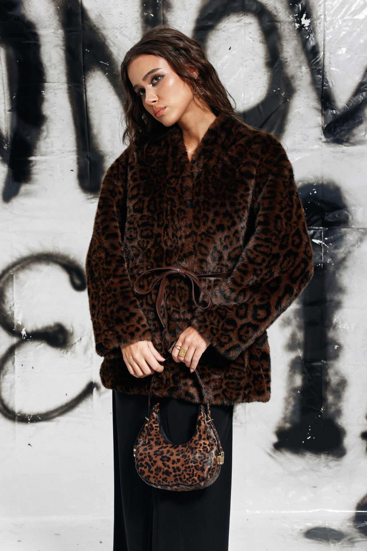 Easton Leopard Fur Jacket