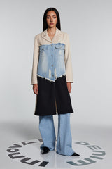 Eben Denim Deconstruct Fringe Coat