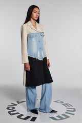 Eben Denim Deconstruct Fringe Coat