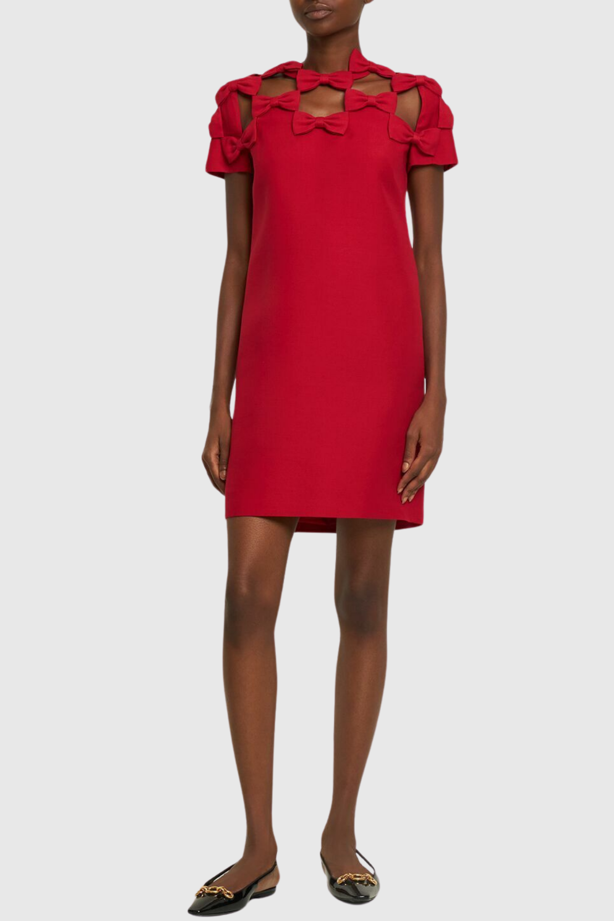 Elina Minikleid mit Schleife und kurzen Ärmeln