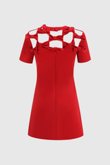 Elina Minikleid mit Schleife und kurzen Ärmeln