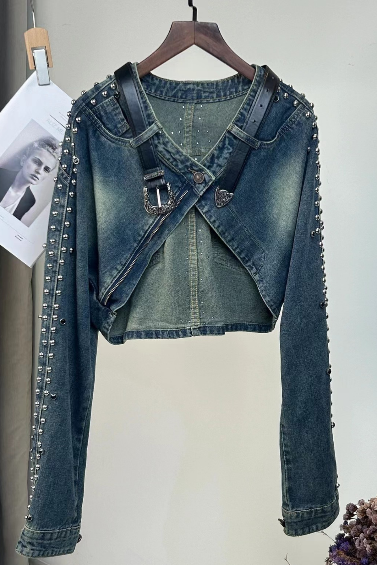 Ellis Deconstruct Studded Patchwork Jacket