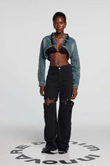 Ellis Deconstruct Studded Patchwork Jacket