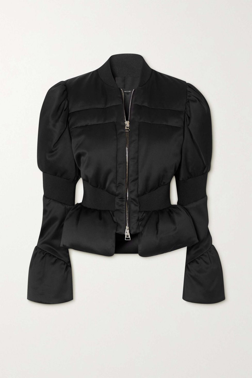 Emily Padded Satin Down Peplum Jacket