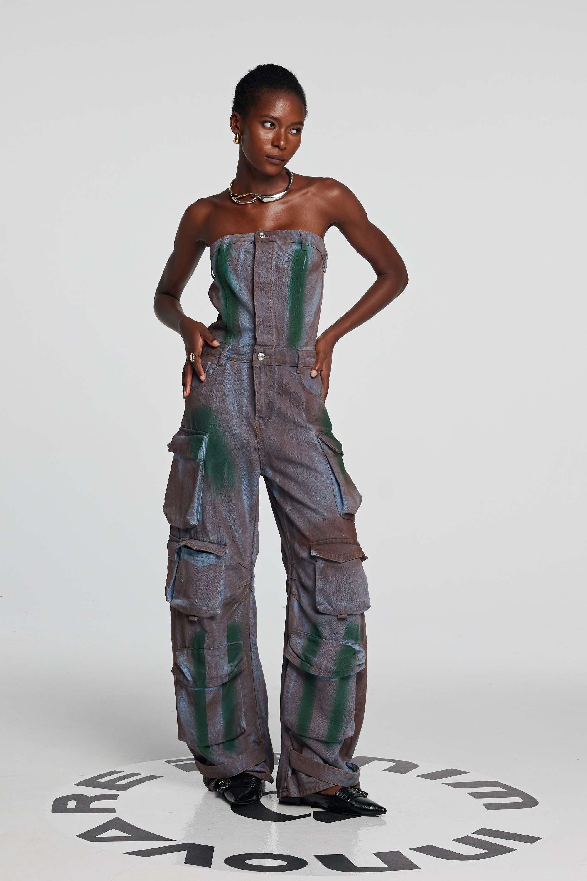 Emma Camouflage Denim Jumpsuit