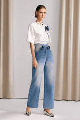 Emmalyn Cross Flower Jeans