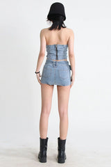 Esther Halterneck Denim Dress