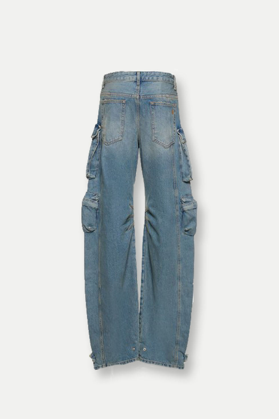 Evelyn Wide Cargo Jeans In Blue