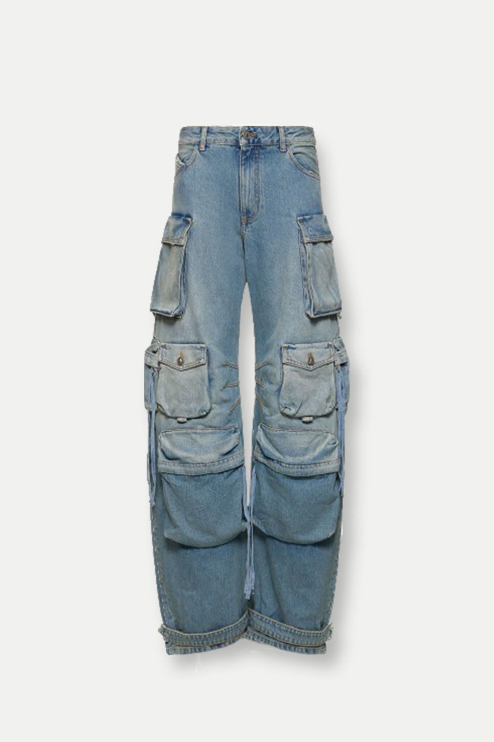 Evelyn Wide Cargo Jeans In Blue