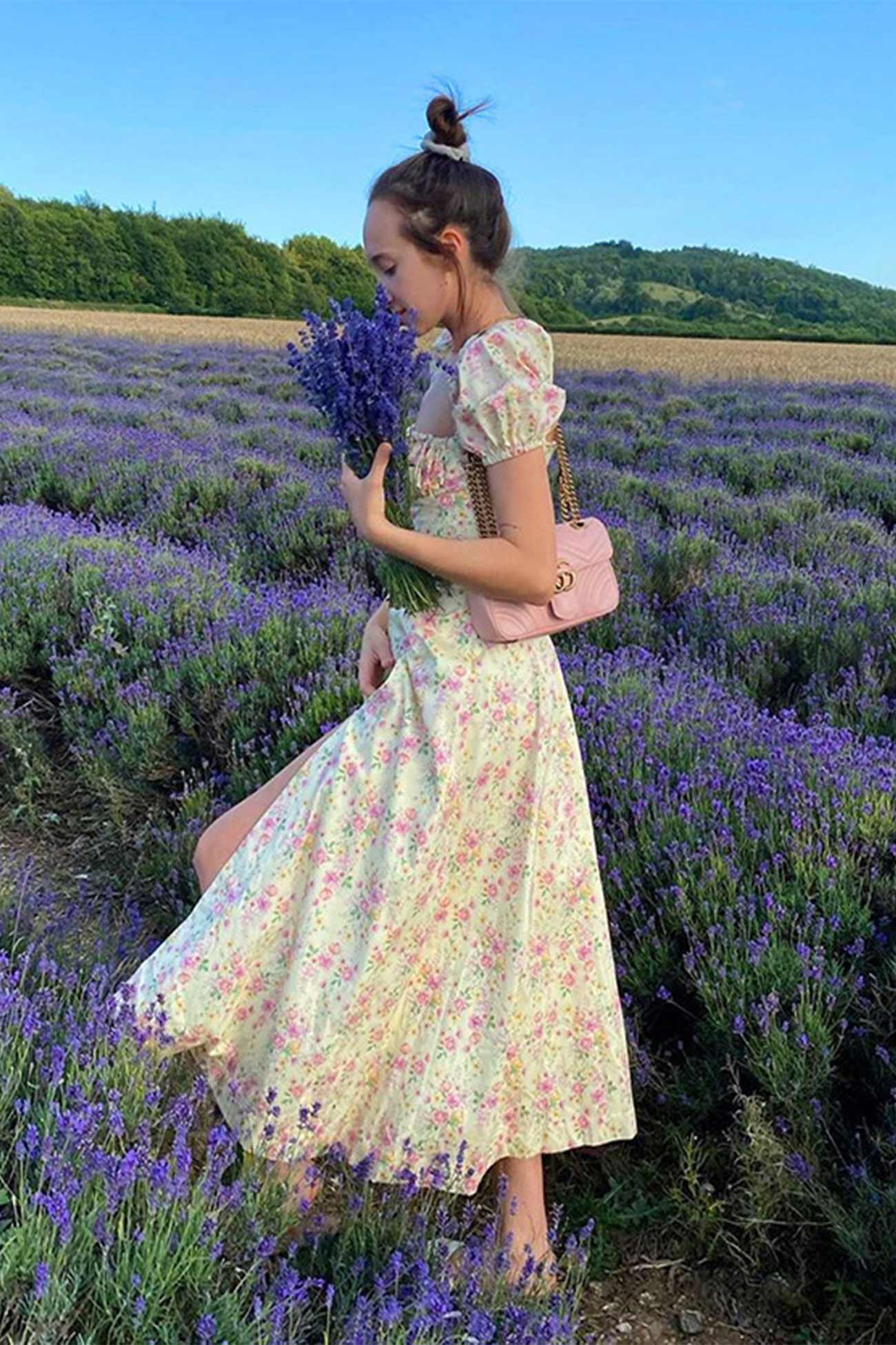 Floral Print Backless Corset Maxi Dress