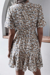 Floral Print Chiffon Mini Dress