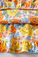 Floral Print Tie-Front Tiered Cami Dress