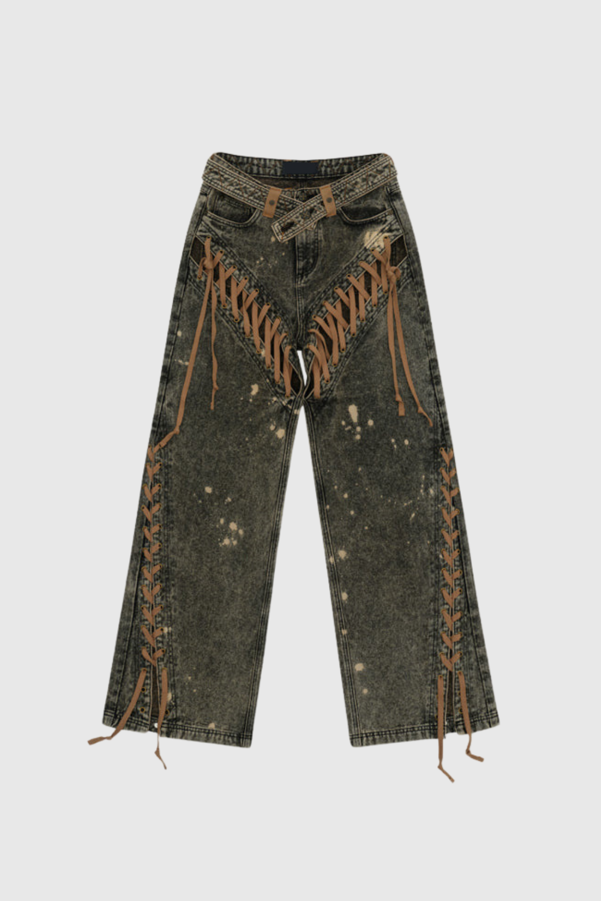 Frances Cowboy Lace Up Jeans