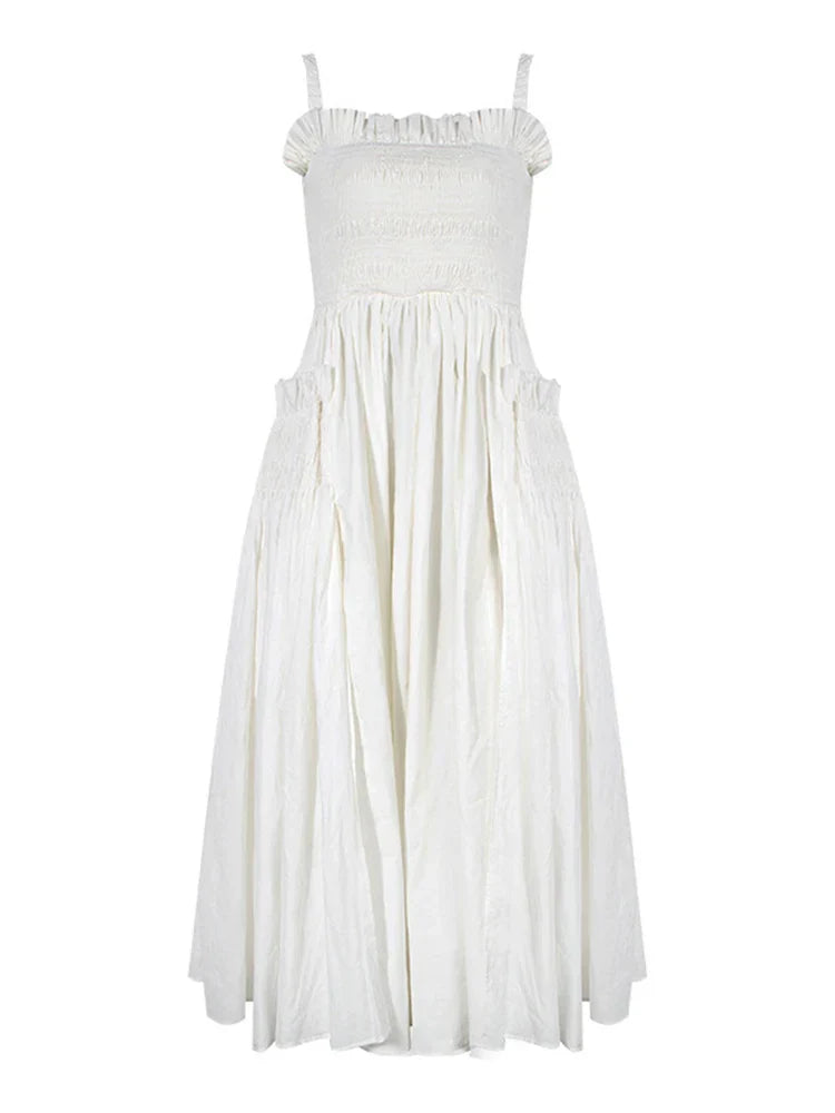 Langes gesmoktes Kleid