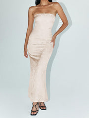 Side Zipper Fishtail Trim High Classic Waist Midi Skirt - Lilac