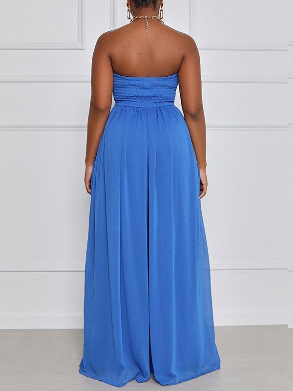 Indiebeautie Bandeau Wide-Leg Jumpsuit