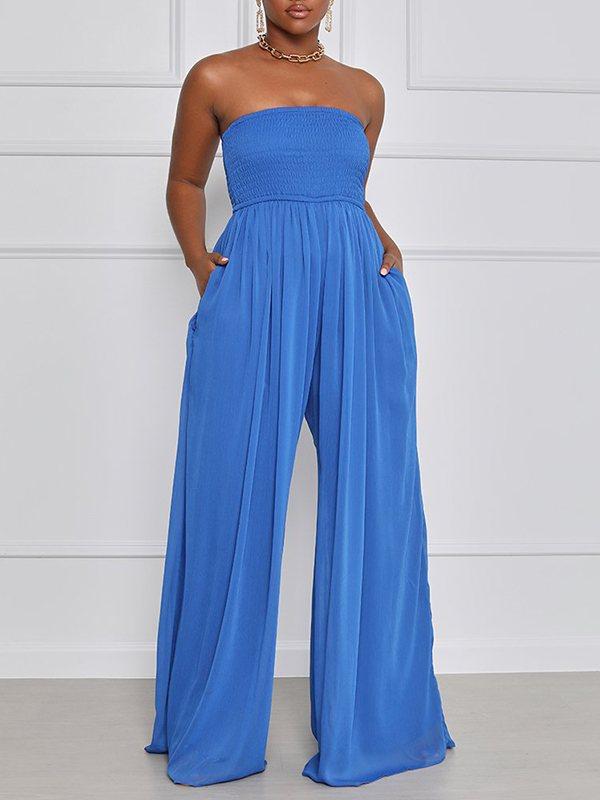 Indiebeautie Bandeau Wide-Leg Jumpsuit